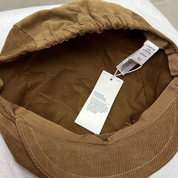 Janie and Jack 100047321 Brown Corduroy Newsboy Cap size 6 to 8 - Picture 5 of 9
